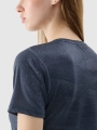 T-shirt de ciclismo de secagem rápida para mulher - preto 4FWSS25TFTSF1292 preto
