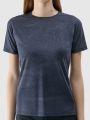 T-shirt de ciclismo de secagem rápida para mulher - preto 4FWSS25TFTSF1292 preto
