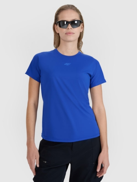 T-shirt de ciclismo de secagem rápida para mulher - azul 4FWSS25TFTSF1433 azul