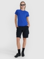 T-shirt de ciclismo de secagem rápida para mulher - azul 4FWSS25TFTSF1433 azul