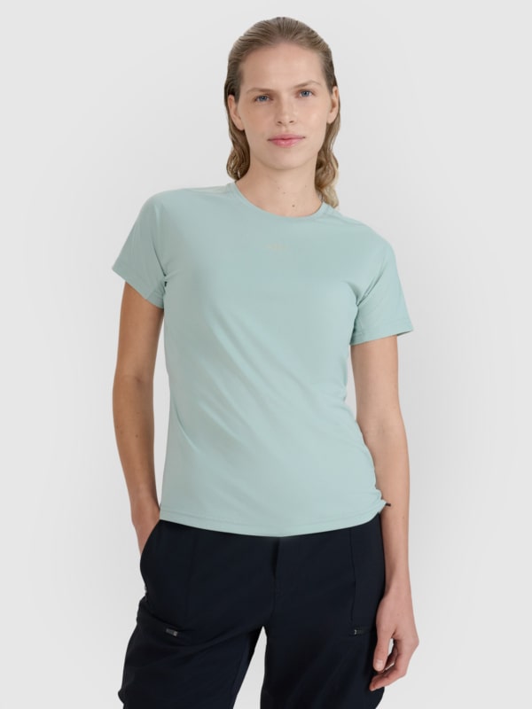 T-shirt de ciclismo de secagem rápida para mulher - turquesa 4FWSS25TFTSF1433 turquesa