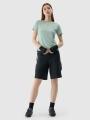 T-shirt de ciclismo de secagem rápida para mulher - turquesa 4FWSS25TFTSF1433 turquesa