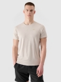 T-shirt de treino regular de secagem rápida para homem - bege 4FWSS25TFTSM1215 Bege