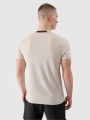 T-shirt de treino regular de secagem rápida para homem - bege 4FWSS25TFTSM1215 Bege