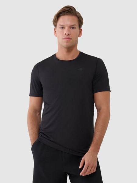 T-shirt de treino regular de secagem rápida para homem - preto 4FWSS25TFTSM1215 preto