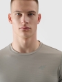 T-shirt de treino regular de secagem rápida para homem - caqui 4FWSS25TFTSM1215 olive/khaki