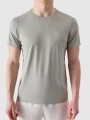 T-shirt de treino regular de secagem rápida para homem - caqui 4FWSS25TFTSM1215 olive/khaki