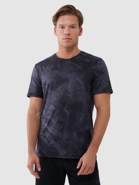 T-shirt de treino regular de secagem rápida para homem - preto 4FWSS25TFTSM1216 preto