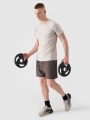 T-shirt de treino de secagem rápida para homem - bege 4FWSS25TFTSM1217 Bege