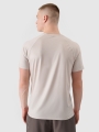 T-shirt de treino de secagem rápida para homem - bege 4FWSS25TFTSM1217 Bege