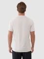 T-shirt de treino de secagem rápida para homem - bege 4FWSS25TFTSM1217 Bege