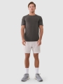 T-shirt de treino de secagem rápida para homem - brązowa 4FWSS25TFTSM1217 castanho
