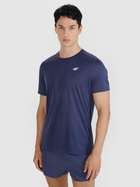 T-shirt de corrida regular de secagem rápida para homem - cinzento 4FWSS25TFTSM1260 cinzento