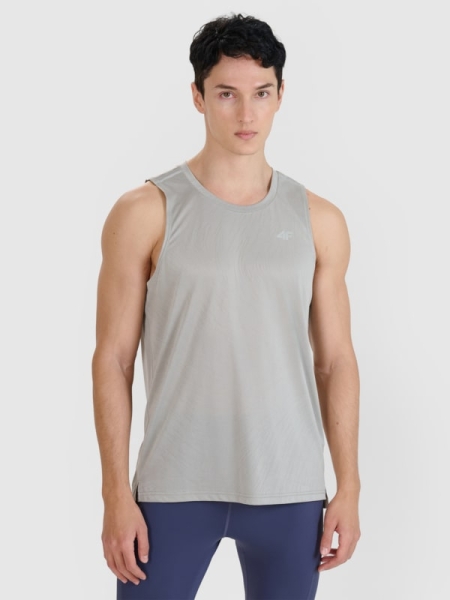 T-shirt de corrida regular de secagem rápida para homem - cinzenta 4FWSS25TFTSM1261 cinzenta