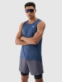 T-shirt de corrida regular de secagem rápida para homem - azul marinho 4FWSS25TFTSM1261 azul marinho