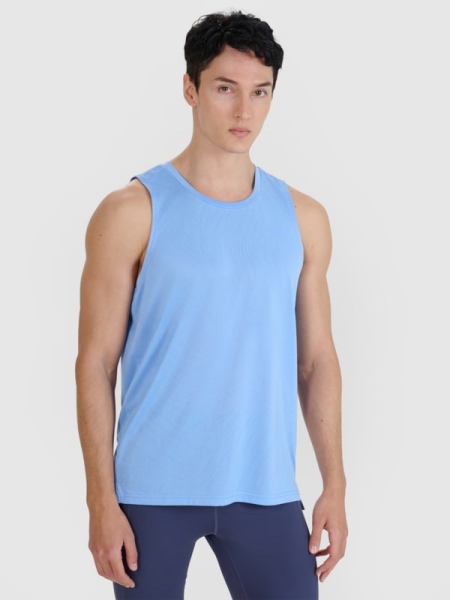 T-shirt de corrida regular de secagem rápida para homem - azul 4FWSS25TFTSM1261 azul