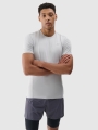 T-shirt de corrida slim de secagem rápida para homem - cinzento 4FWSS25TFTSM1263 cinzento