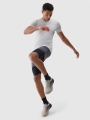 T-shirt de corrida slim de secagem rápida para homem - cinzento 4FWSS25TFTSM1263 cinzento