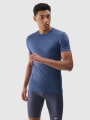 T-shirt de corrida slim de secagem rápida para homem - azul marinho 4FWSS25TFTSM1263 azul marinho