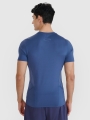 T-shirt de corrida slim de secagem rápida para homem - azul marinho 4FWSS25TFTSM1263 azul marinho