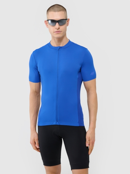 Camisola de Ciclismo com Fecho de Correr para Homem - Azul - 4FWSS25TFTSM1285	