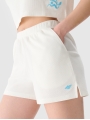 Calções de Malha Waffle para Mulher - Branco - 4FWSS25TSHOF531 