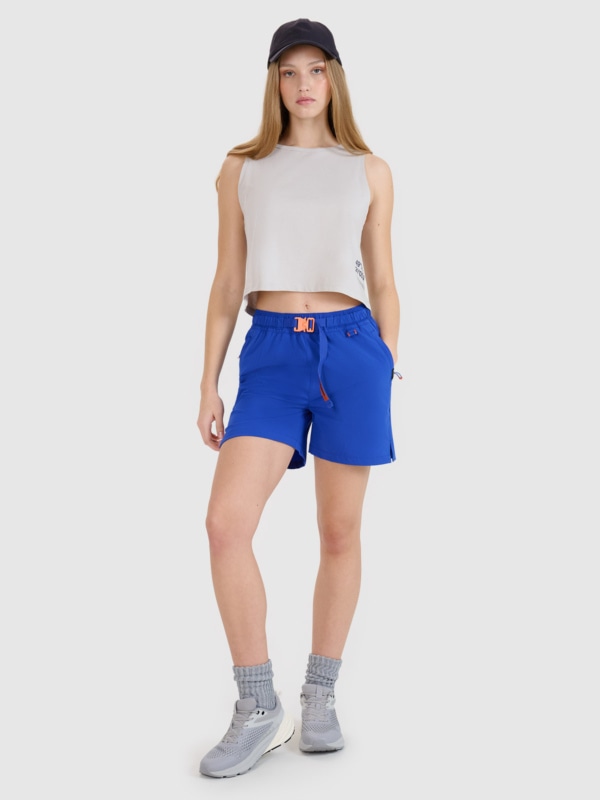 Calções para Mulher - Azul - 4FWSS25TSHOF539    