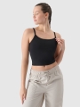Top cropped slim para mulher - preto 4FWSS25TSLEF127 preto