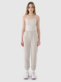 Top cropped fino para mulher - bege 4FWSS25TSLEF127 Bege