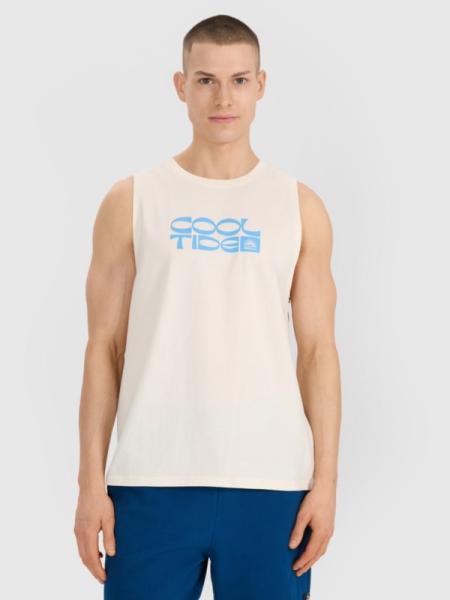 Camisola de Alças para Homem - Branco - 4FWSS25TSLEM123                                                           
