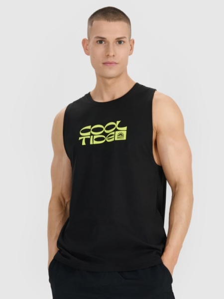 Camisola de Alças para Homem - Preto - 4FWSS25TSLEM123                                                            