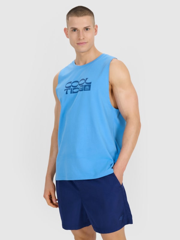 Camisola de Alças para Homem - Azul - 4FWSS25TSLEM123                                                           