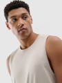 Top de alças oversized para homem - bege 4FWSS25TSLEM128 Bege