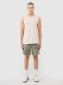 Top de alças oversized para homem - bege 4FWSS25TSLEM128 Bege