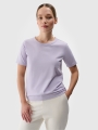 Sweatshirt com capuz e fecho de correr para mulher - Branco 4FWSS25TSWSF1541 Branco