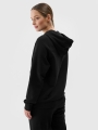 Sweatshirt com capuz e fecho de correr para mulher - Preto 4FWSS25TSWSF1541 preto
