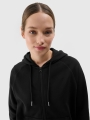 Sweatshirt com capuz e fecho de correr para mulher - Preto 4FWSS25TSWSF1541 preto