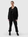 Sweatshirt com capuz e fecho de correr para mulher - Preto 4FWSS25TSWSF1541 preto