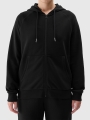 Sweatshirt com capuz e fecho de correr para mulher - Preto 4FWSS25TSWSF1541 preto