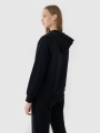 Sweatshirt com capuz e fecho de correr para mulher - Preto 4FWSS25TSWSF1541 preto