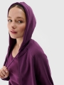 Sweatshirt com capuz e fecho de correr para mulher - Roxo 4FWSS25TSWSF1541 violeta