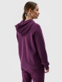 Sweatshirt com capuz e fecho de correr para mulher - Roxo 4FWSS25TSWSF1541 violeta