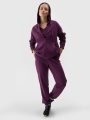 Sweatshirt com capuz e fecho de correr para mulher - Roxo 4FWSS25TSWSF1541 violeta