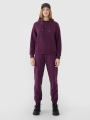Sweatshirt com capuz e fecho de correr para mulher - Roxo 4FWSS25TSWSF1541 violeta