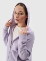 Sweatshirt com capuz e fecho de correr para mulher - Violeta - 4FWSS25TSWSF1541