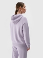 Sweatshirt com capuz e fecho de correr para mulher - Violeta - 4FWSS25TSWSF1541