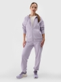 Sweatshirt com capuz e fecho de correr para mulher - Violeta - 4FWSS25TSWSF1541