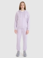 Sweatshirt com capuz e fecho de correr para mulher - Violeta - 4FWSS25TSWSF1541