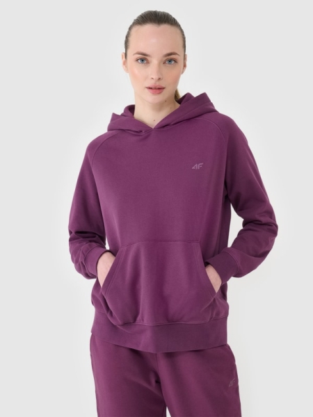 Moletom com capuz para mulher - roxo 4FWSS25TSWSF1542 violeta