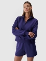 Camisola com Gola para Mulher - Azul Marinho - 4FWSS25TSWSF1545